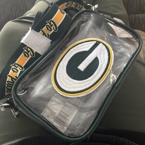 NWT Green Bay packers stadium compliant crossbody Bag